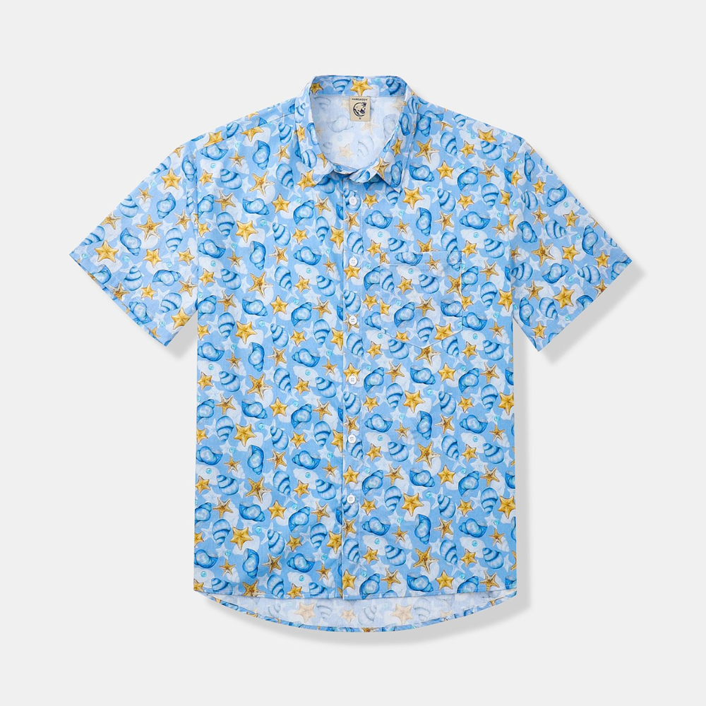 Sea Animal Conch Pattern - Hawaiian Shirt