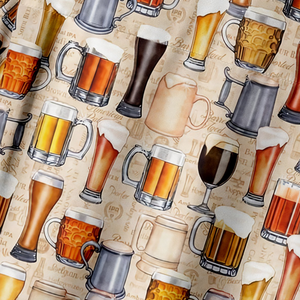 Beer And Beverage Pattern Khaki - Hawaiian Shirt