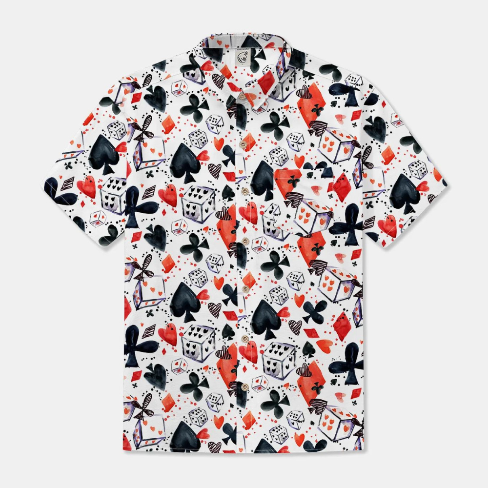 Dices And Poker Polygonal Play  - Hawaiian Shirt