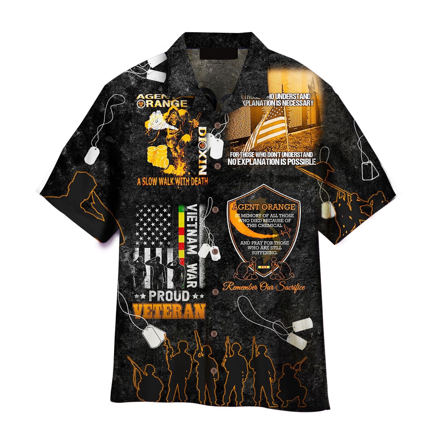 Agent Orange Vietnam Proud Veteran Memorial - Hawaiian Shirt