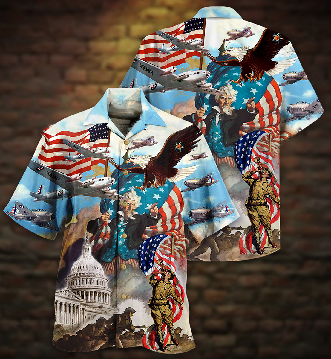 America War And Peace Hawaiian Shirt