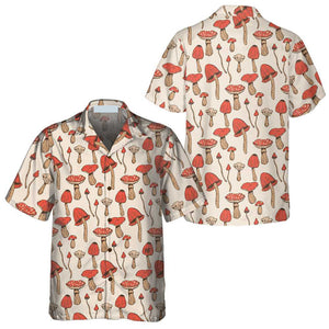 Autumn Mushrooms Short Sleeve - Hawaiian Shirt