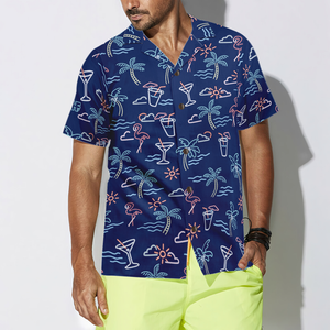 Beach Party Tropical Flamingo Hawaiian Shirt