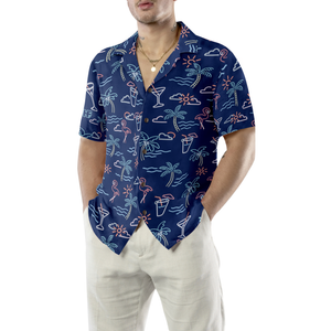 Beach Party Tropical Flamingo Hawaiian Shirt