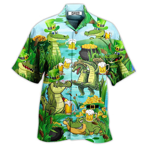 Crocodile Loves Beer Everyday - Hawaiian Shirt