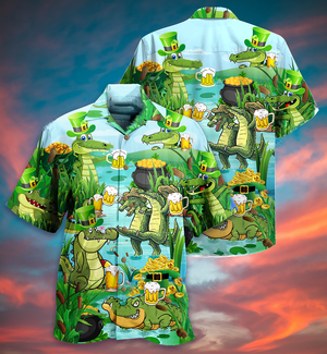 Crocodile Loves Beer Everyday - Hawaiian Shirt