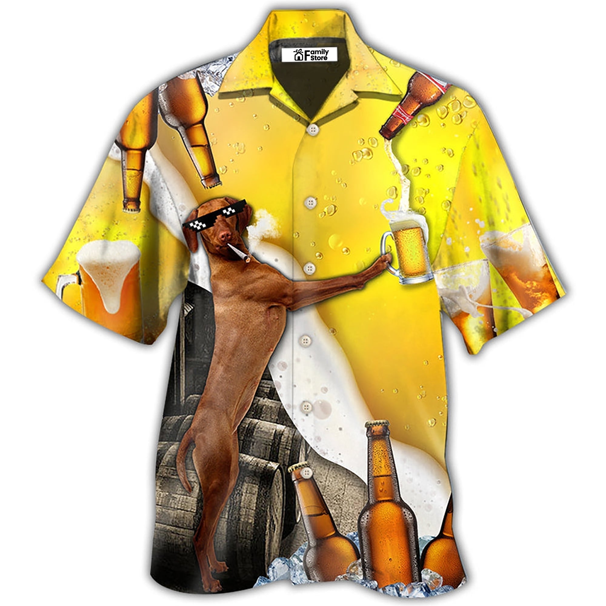 Dachshund With Beer - Hawaiian shirt