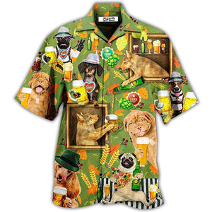 Beer Dogs Green Style - Hawaiian Shirt