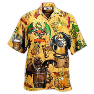 Dragon Drunkgon Loves Beer - Hawaiian Shirt