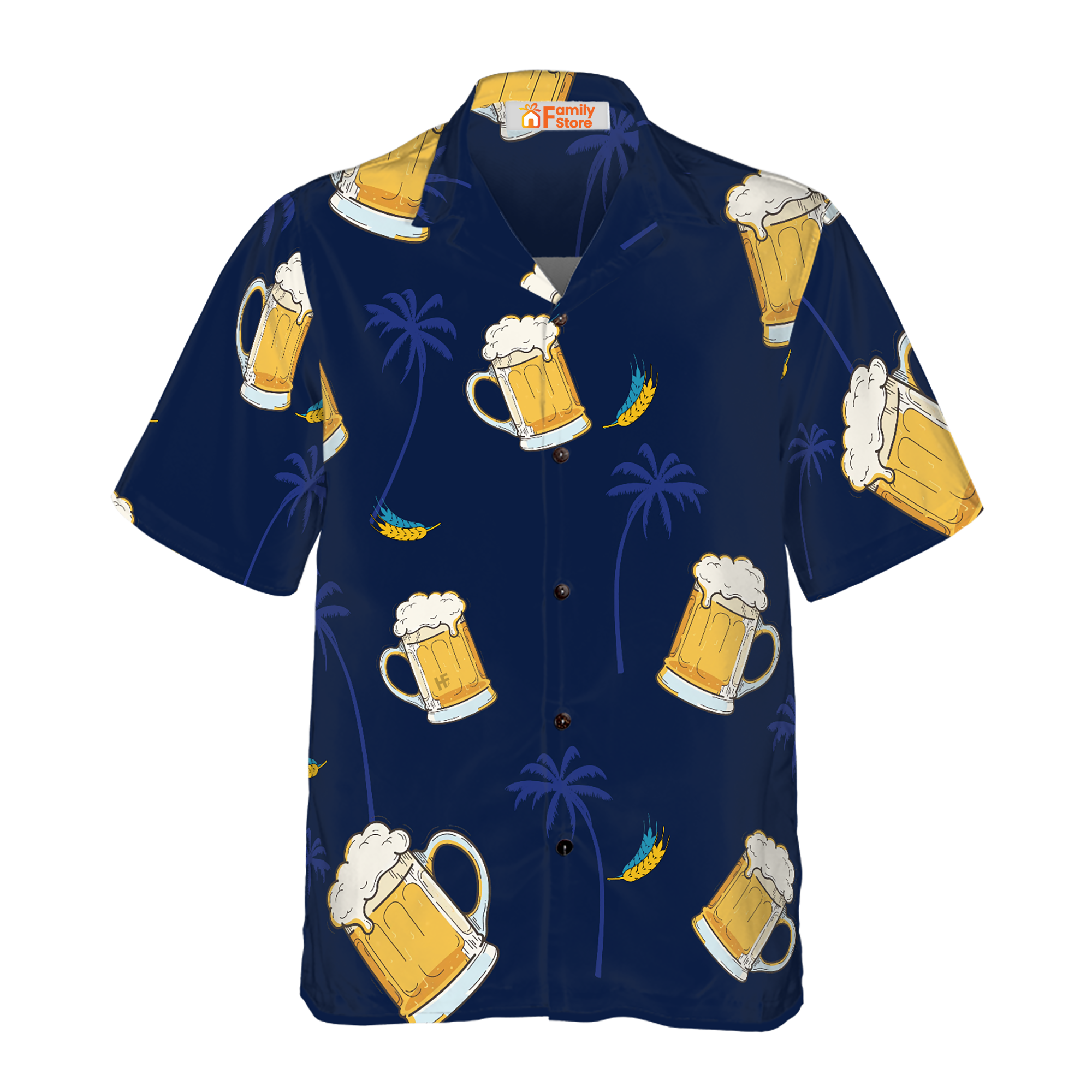 Beer Dark Blue - Hawaiian Shirt