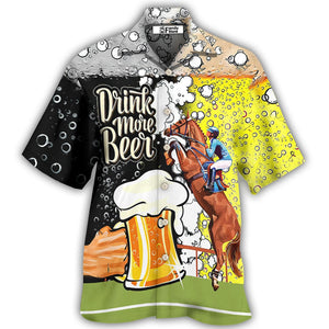 Horse Racing Drink More Beer - Hawaiian Shirt