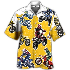 I Like Beer And Motocross Style - Hawaiian Shirt