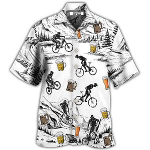 I Like Beer And Moutain Bikes - Hawaiian Shirt