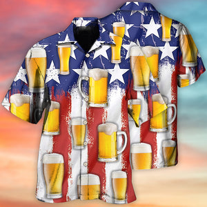 Beer Independence Day Happy - Hawaiian Shirt