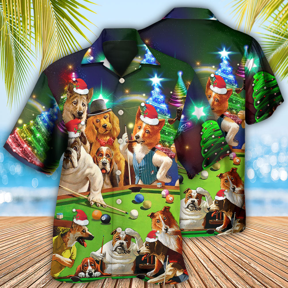 BilliardVintageDogsMerryChristmas HawaiianShirt OwlOhh_7468_3