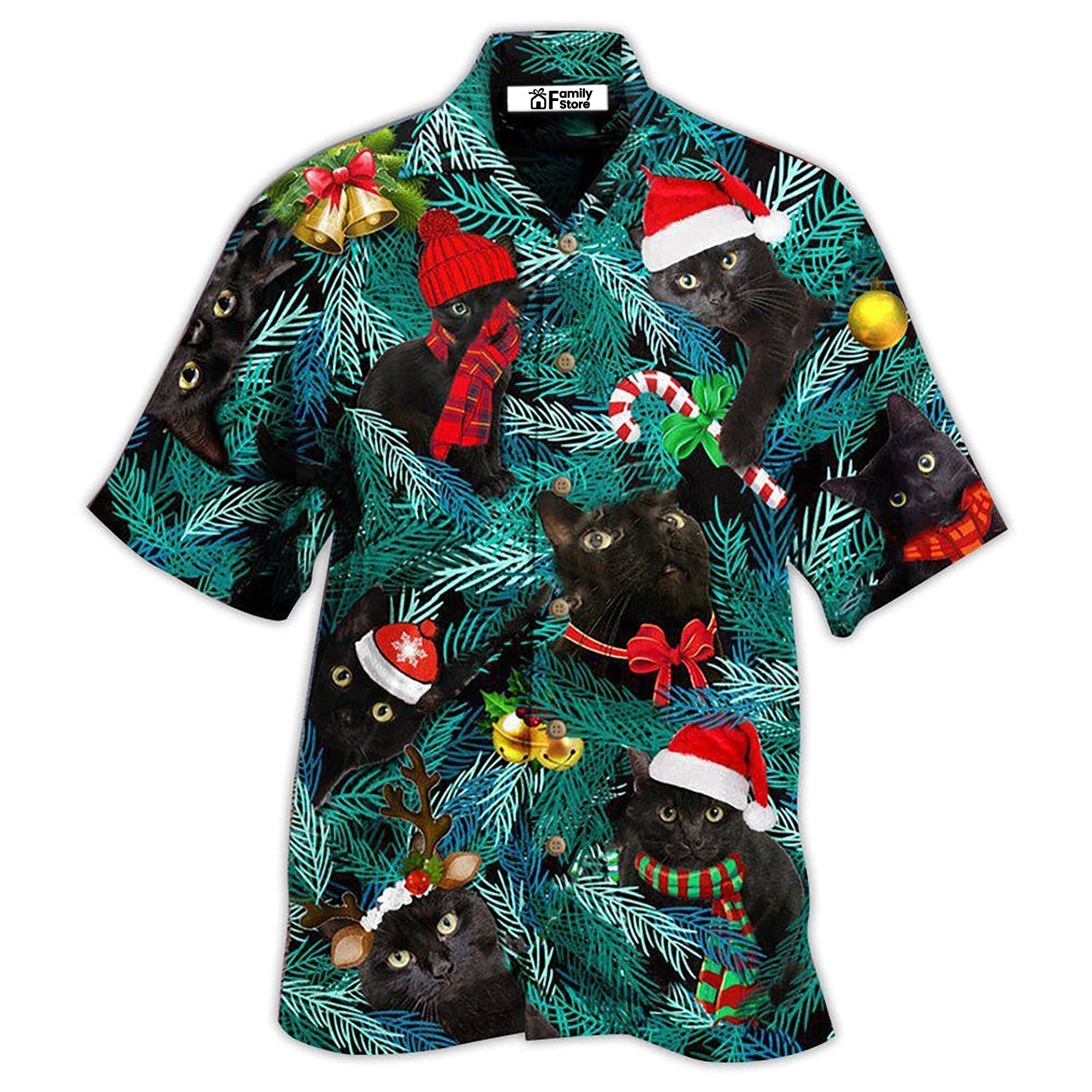 Black Cat Is It Jolly Enough Black Cat - Gift For Cat Lovers - Hawaiian Shirt