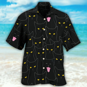 Black Cat Lovely Looking At You - Gift For Cat Lovers - Hawaiian Shirt