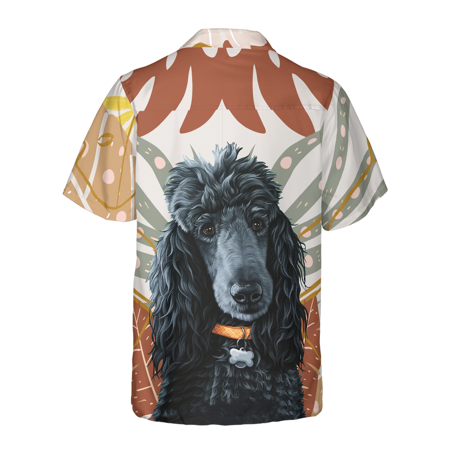 Black Poodle & The Brown Leaves Poodle Hawaiian Shirt