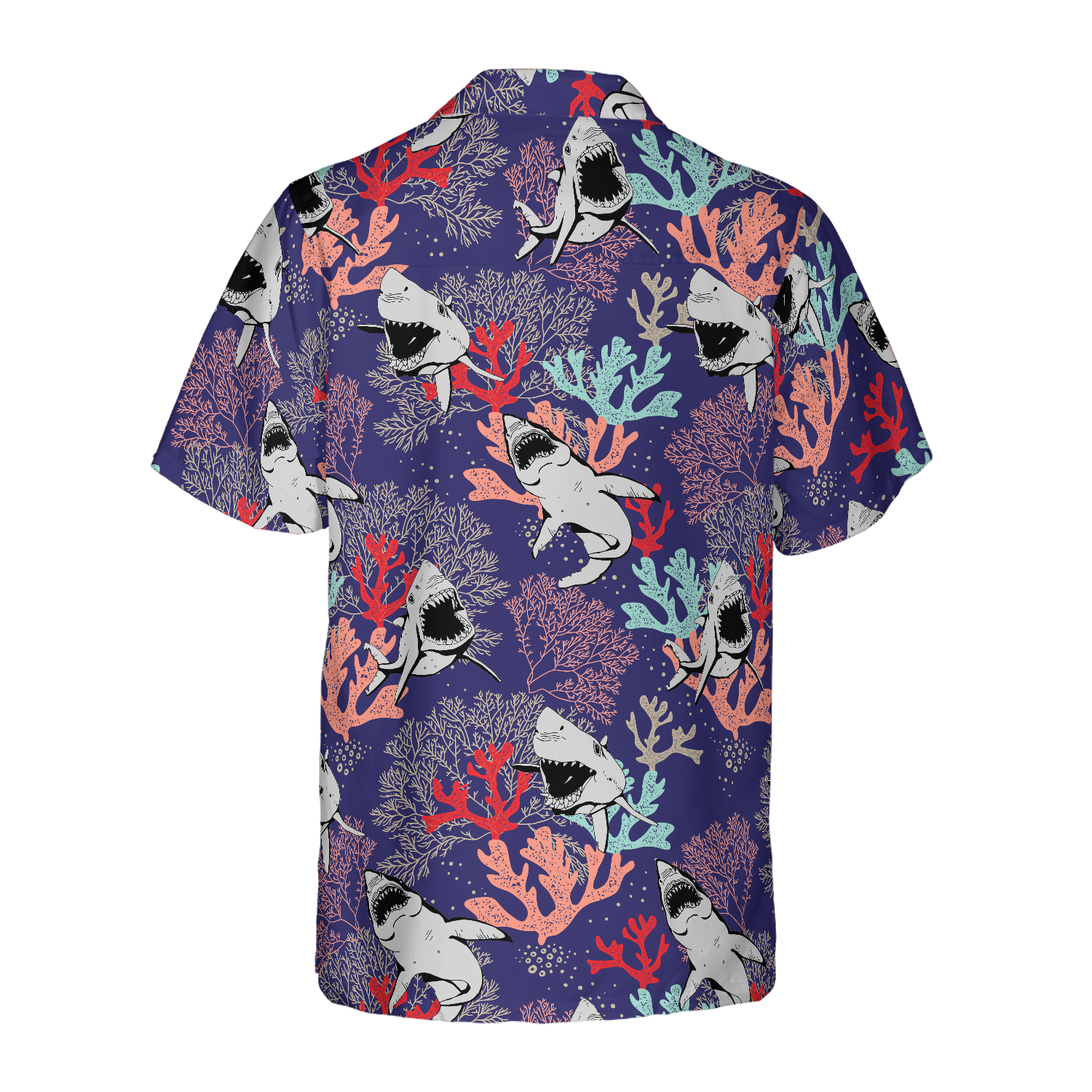 Blue Ocean Coral Sharks - Gift For Shark Lovers - Hawaiian Shirt