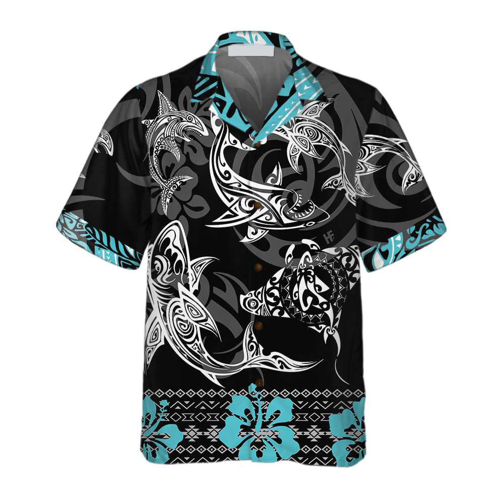 Blue Shark - Gift For Shark Lovers - Hawaiian Shirt