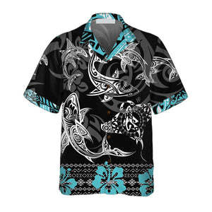 Blue Shark - Gift For Shark Lovers - Hawaiian Shirt