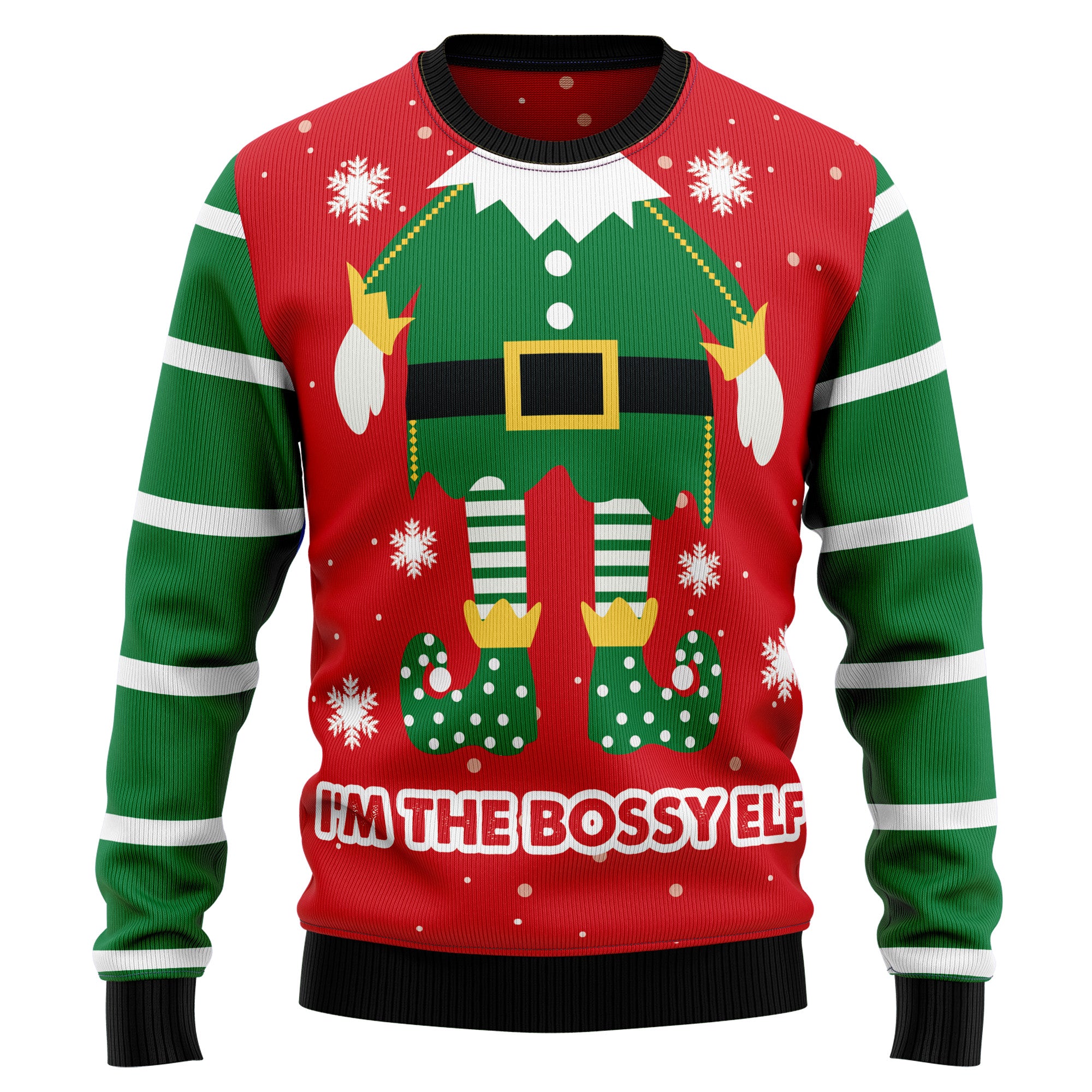 Funny Bossy Elf Christmas - 3D Ugly Christmas Sweater