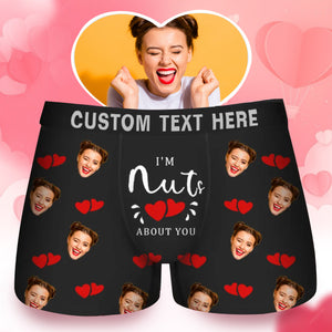 Custom Photo I'm Nuts About You - Gift For Husband, Boyfriend - Personalized Men's Boxer Briefs