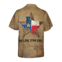 BrownVintageFloralDamaskPatternTexasHawaiianShirt_TheLoneSta