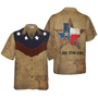 BrownVintageFloralDamaskPatternTexasHawaiianShirt_TheLoneStar_1