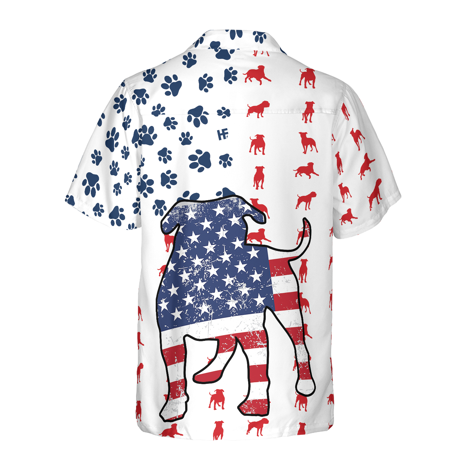 Bulldogs American Flag Hawaiian Shirt