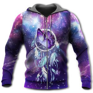 Butterfly Love Dreamcatcher Purple Style - Hoodie