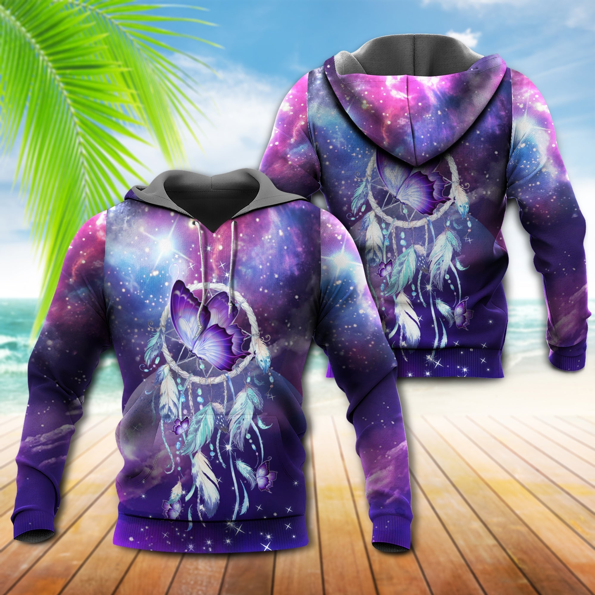 Butterfly Love Dreamcatcher Purple Style - Hoodie