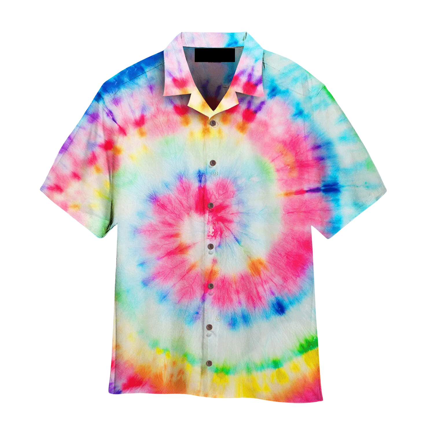 Vibrant Spiral Tie Dye Hippie Aloha - Hawaiian Shirt