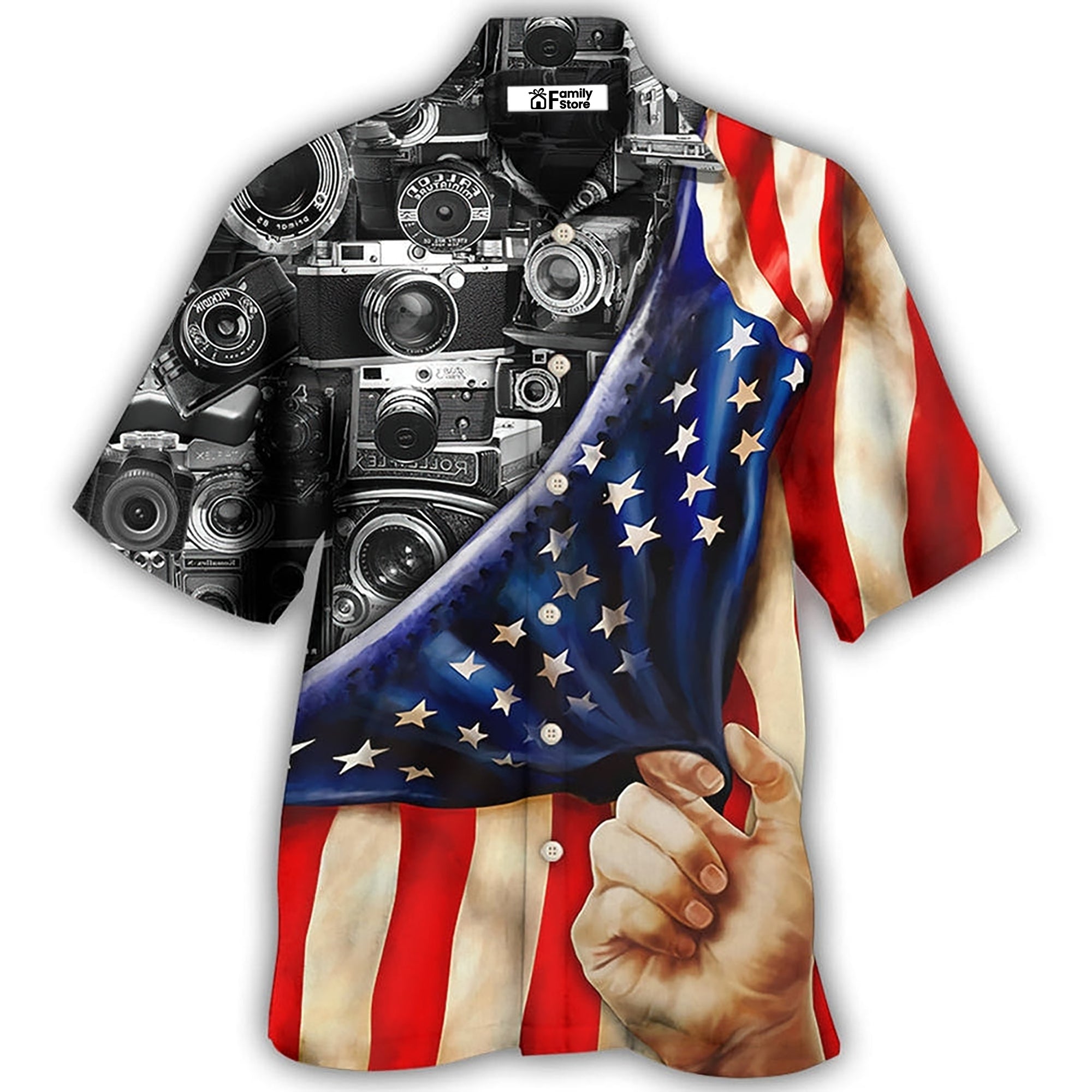 Camera Independence Day America - Hawaiian Shirt