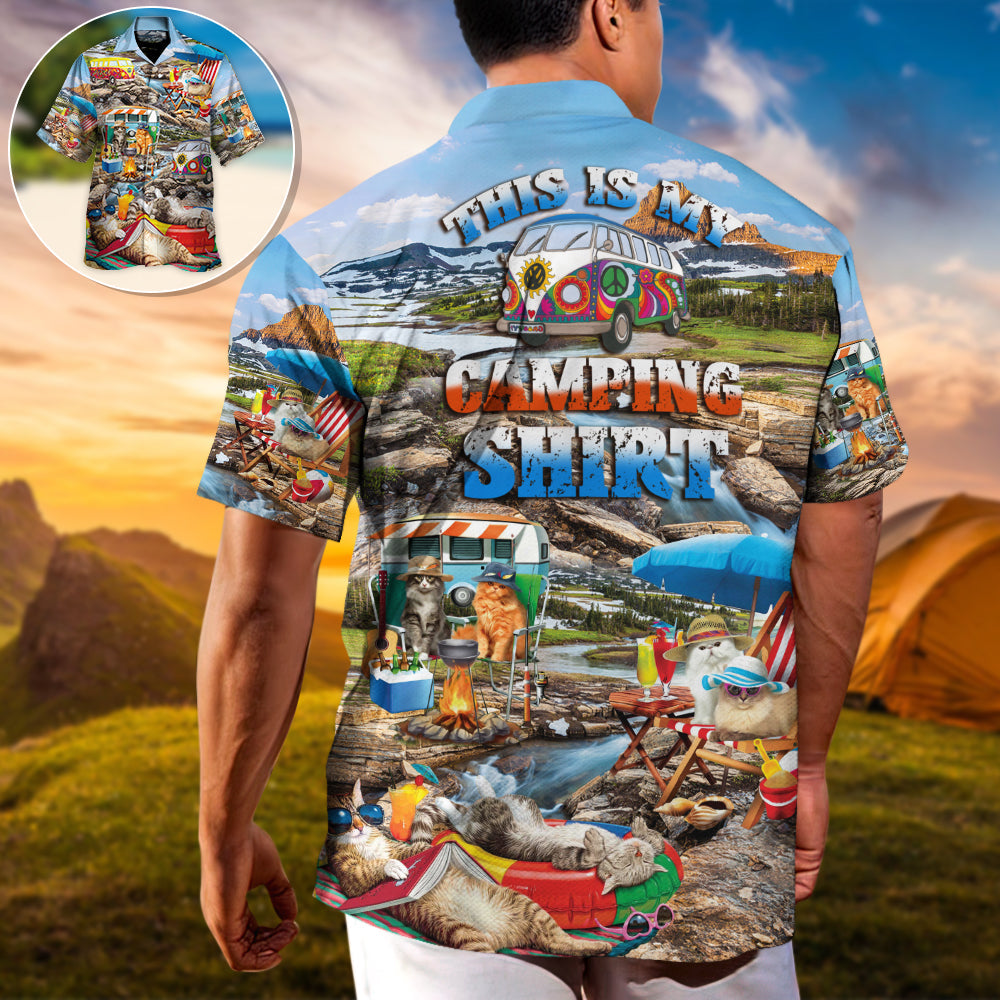 Camping Funny Chilling This Is My Camping - Gift For Cat Lovers - Hawaiian Shirt