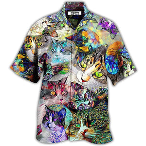 Cat Amazing Stained Glass - Gift For Cat Lovers - Hawaiian Shirt