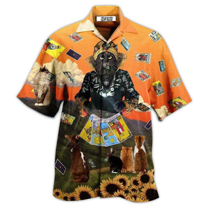 Cat And Tarot Style - Gift For Cat Lovers - Hawaiian Shirt