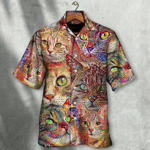 Cat Art Lover Funny Cat Colorful - Gift For Cat Lovers - Hawaiian Shirt