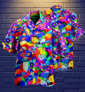 Cat Colorful Rainbow - Gift For Cat Lovers - Hawaiian Shirt