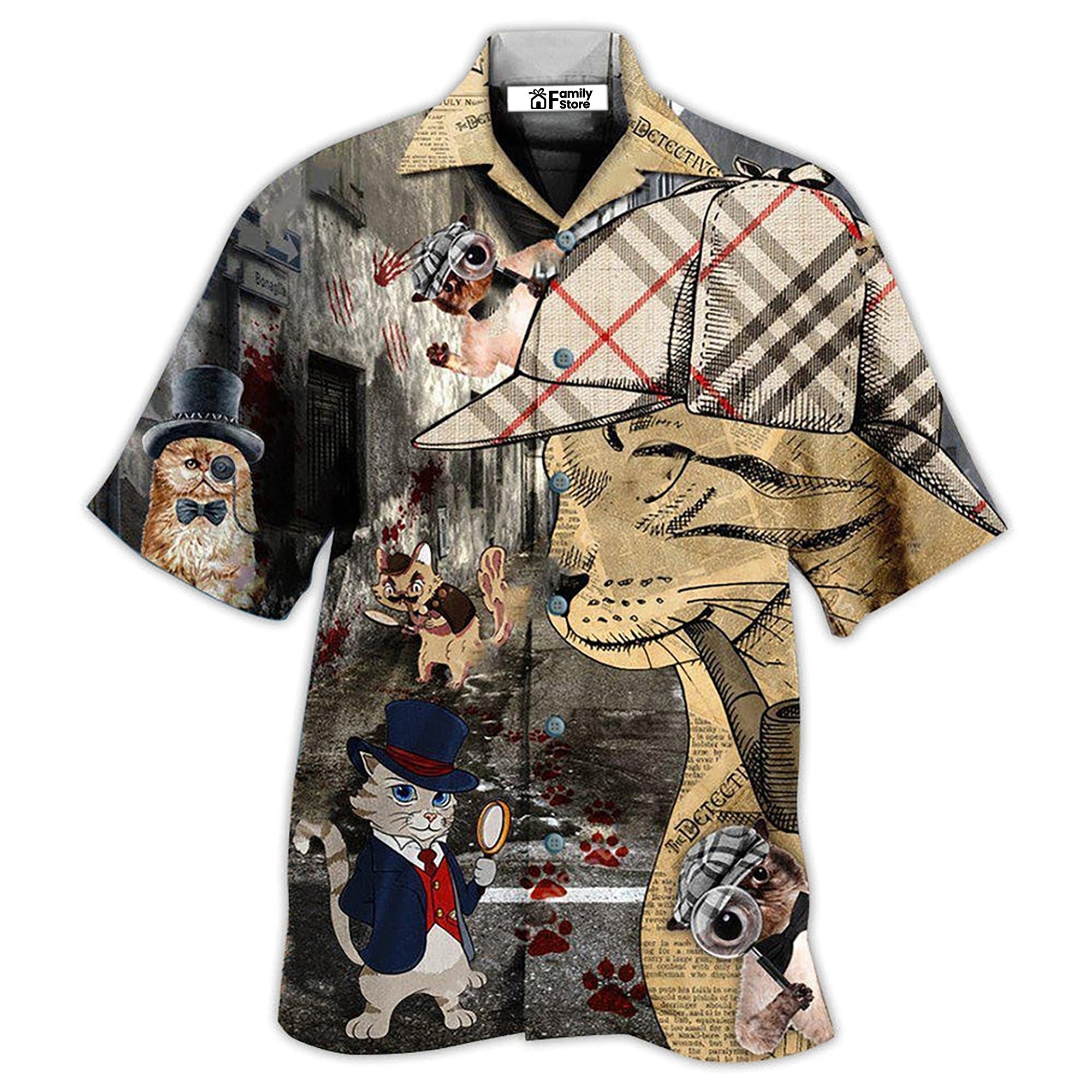 Cat Cool Master Detective - Gift For Cat Lovers - Hawaiian Shirt