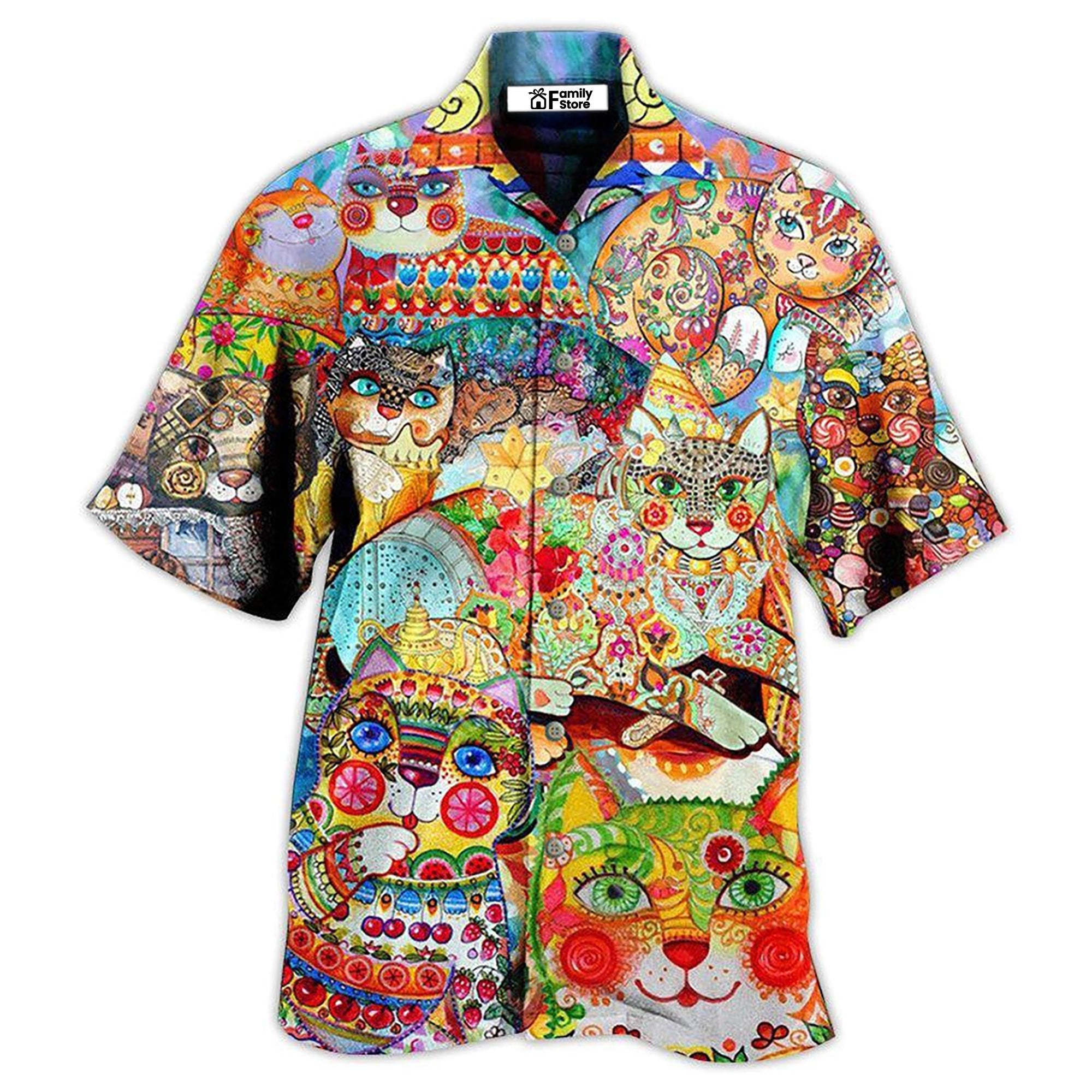 Cat Cute Colorful - Gift For Cat Lovers - Hawaiian Shirt