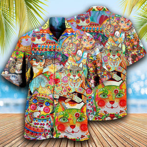 Cat Cute Colorful - Gift For Cat Lovers - Hawaiian Shirt