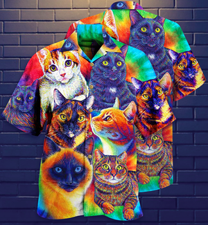 Cat Cute Colorful All My Soul - Gift For Cat Lovers - Hawaiian Shirt