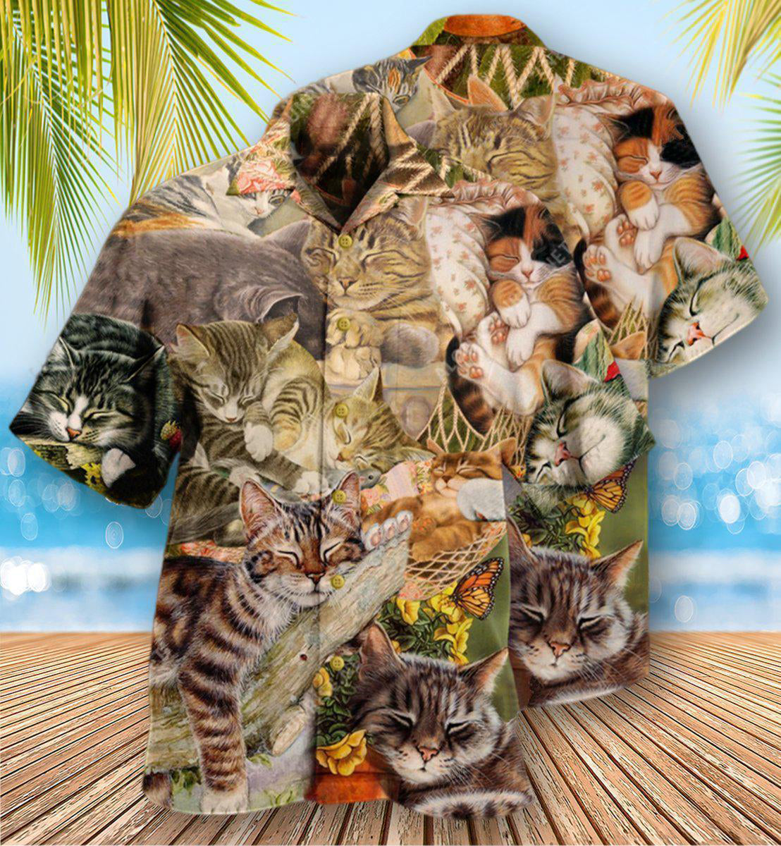 Cat Dreaming Sleeping Time - Gift For Cat Lovers - Hawaiian Shirt