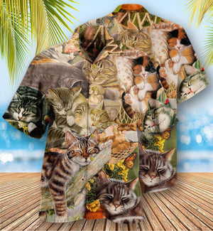 Cat Dreaming Sleeping Time - Gift For Cat Lovers - Hawaiian Shirt