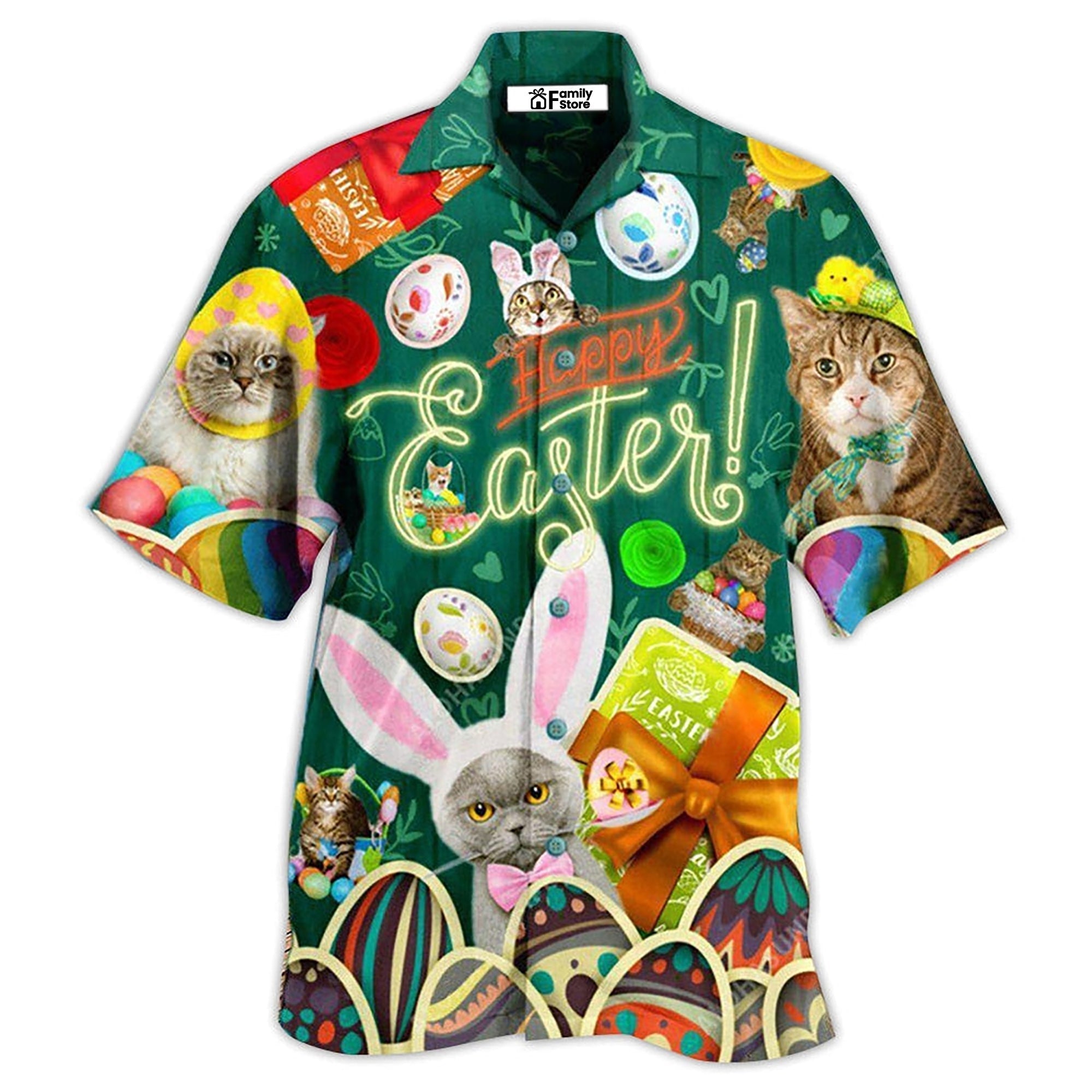 Cat Easter Blessings To You And Your Cats - Gift For Cat Lovers - Hawaiian Shirt