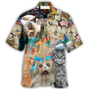 Cat Funny Amazing Galaxy - Hawaiian Shirt