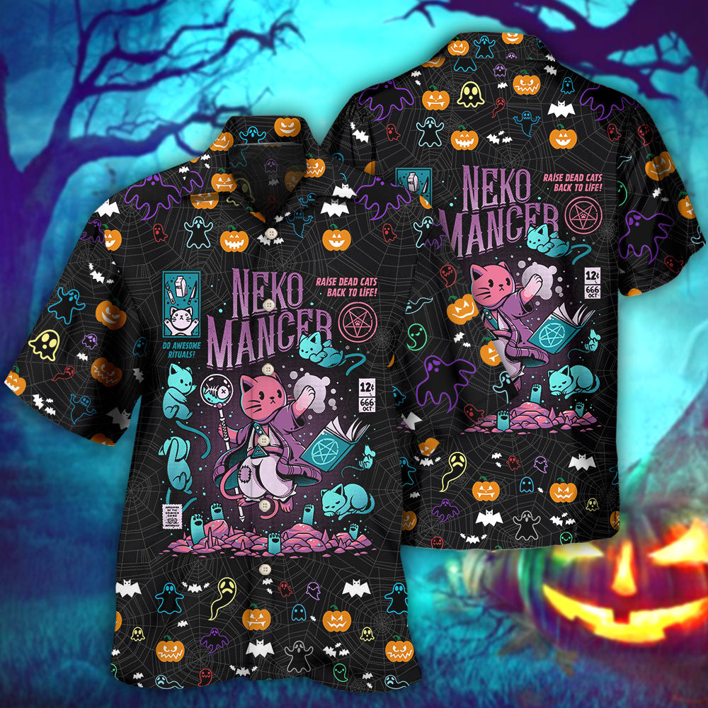 Cat Halloween Neko Mancer - Hawaiian Shirt