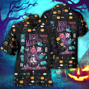 Cat Halloween Neko Mancer - Hawaiian Shirt