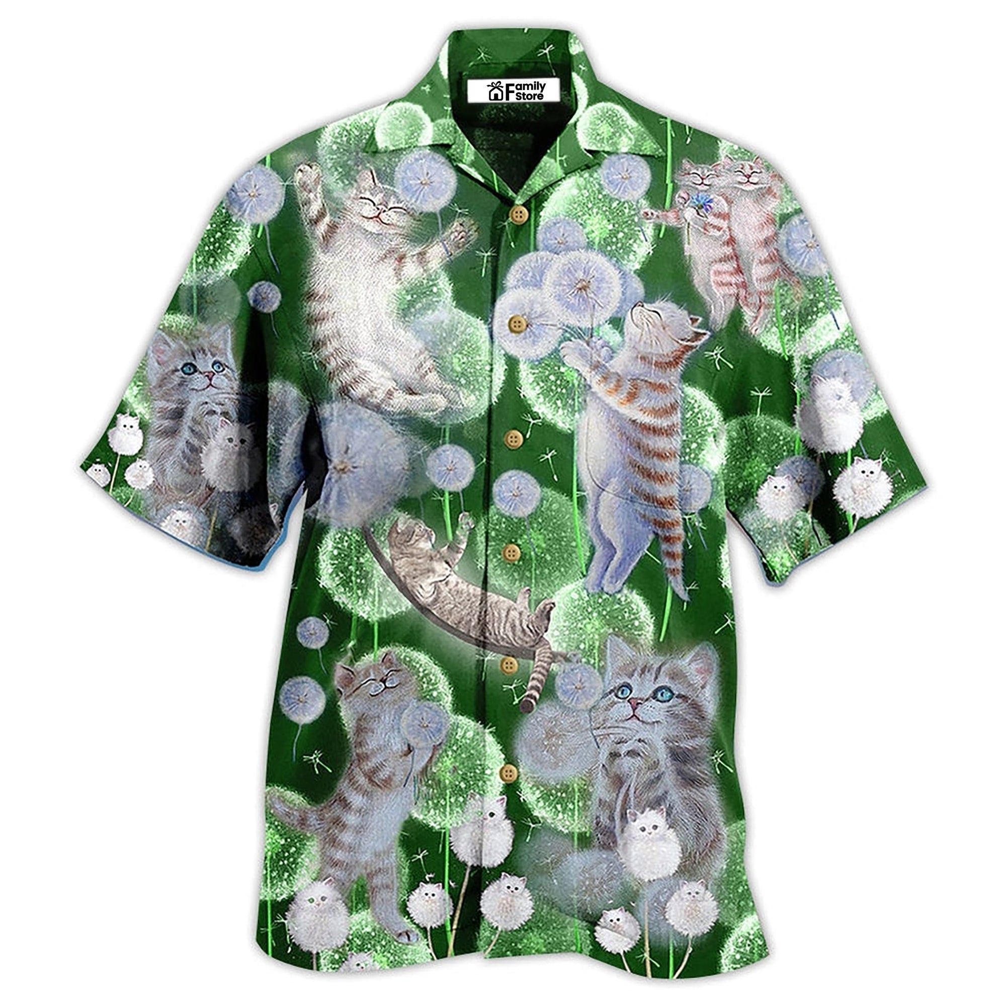 Cat Happiness Love Dream - Hawaiian Shirt